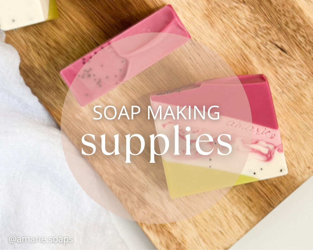 Cold process soaps with text soap making supplies from Midwest fragrance company