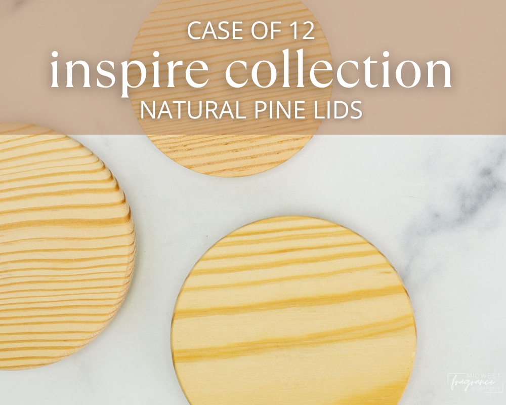 Inspire Candle Lids | Natural Pine Wood