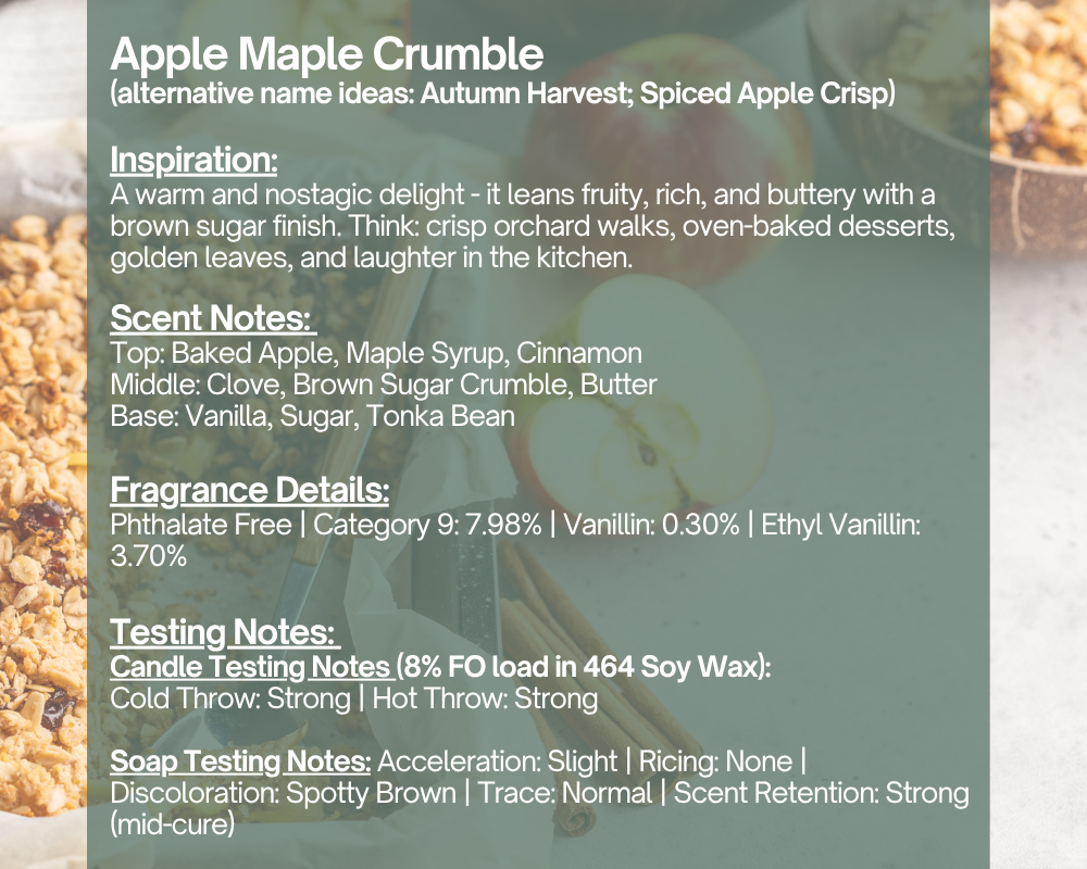 Apple Maple Crumble - Fragrance Oil