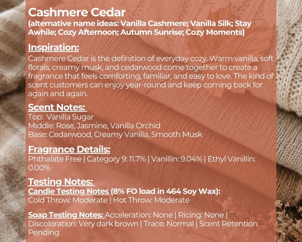 Cashmere Cedar - Fragrance Oil