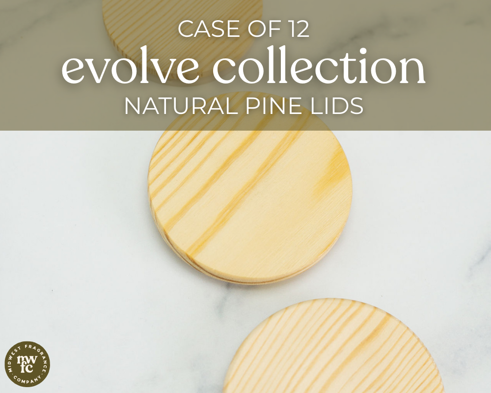Evolve Candle Lids | Natural Pine Wood