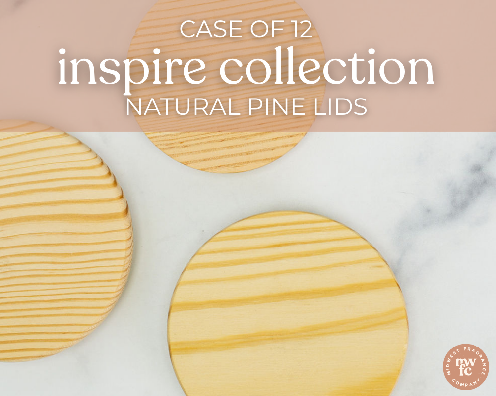 Inspire Candle Lids | Natural Pine Wood