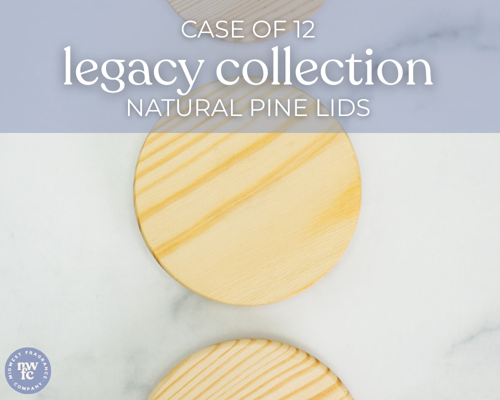 Legacy Candle Lids | Natural Pine Wood
