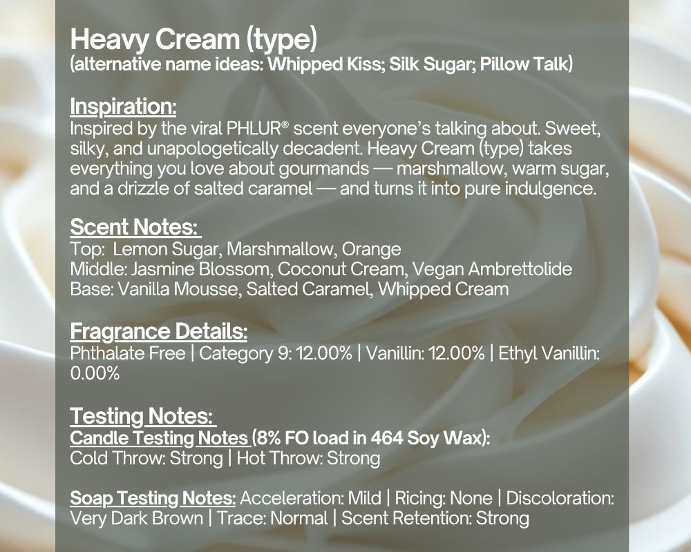 Heavy Cream (type) - Fragrance Oil