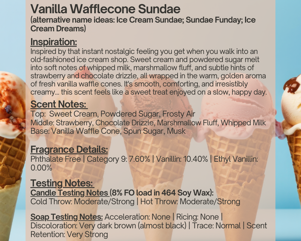 Vanilla Wafflecone Sundae - Fragrance Oil