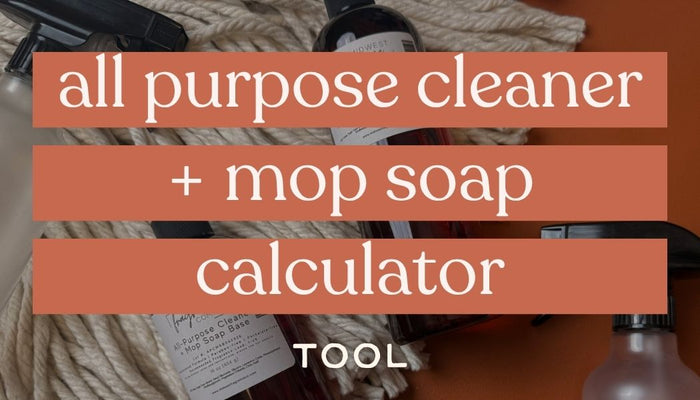 all purpose cleaner + mop soap calculator
