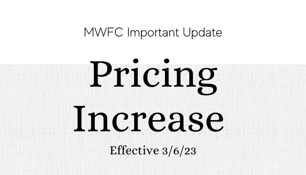 Pricing Increase - March 6, 2023