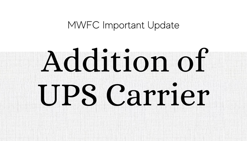 Addition of UPS Shipping Carrier