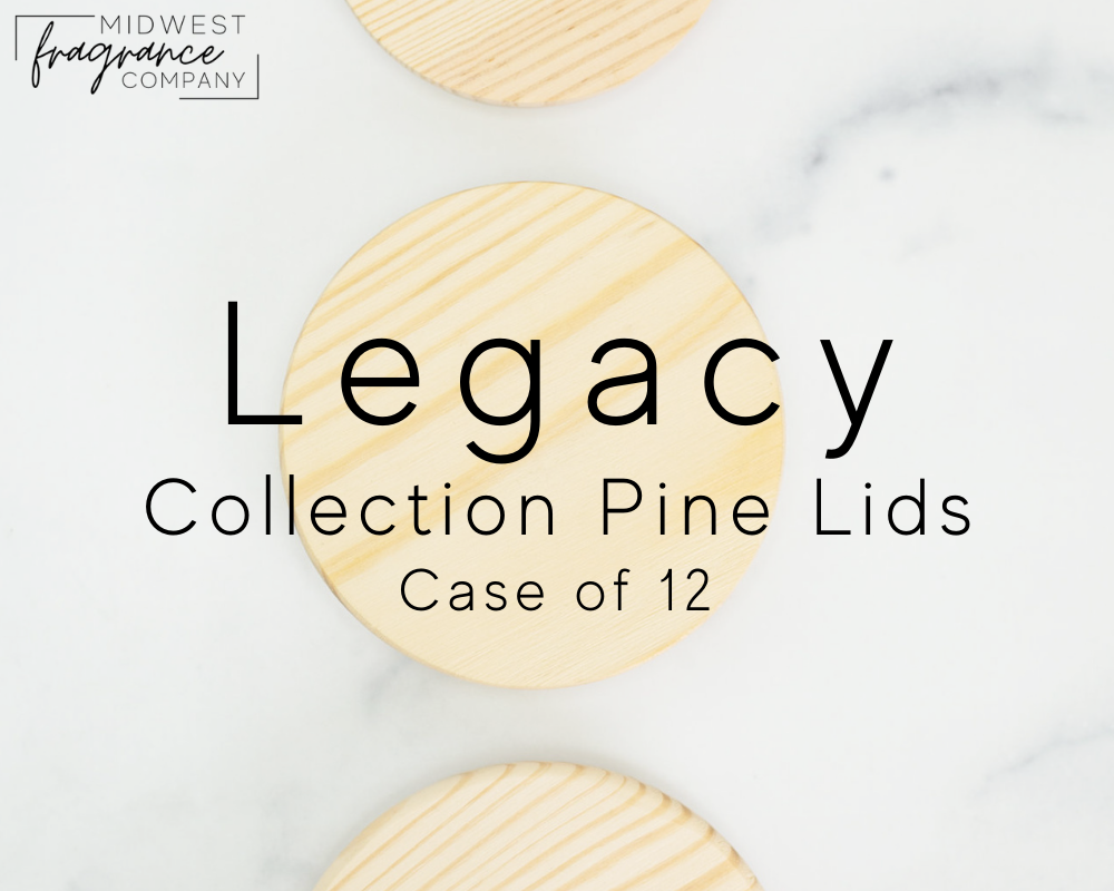 A natural pine wood lid with an inner silicone seal to fit perfectly on the Legacy style glass tumblers for candles.