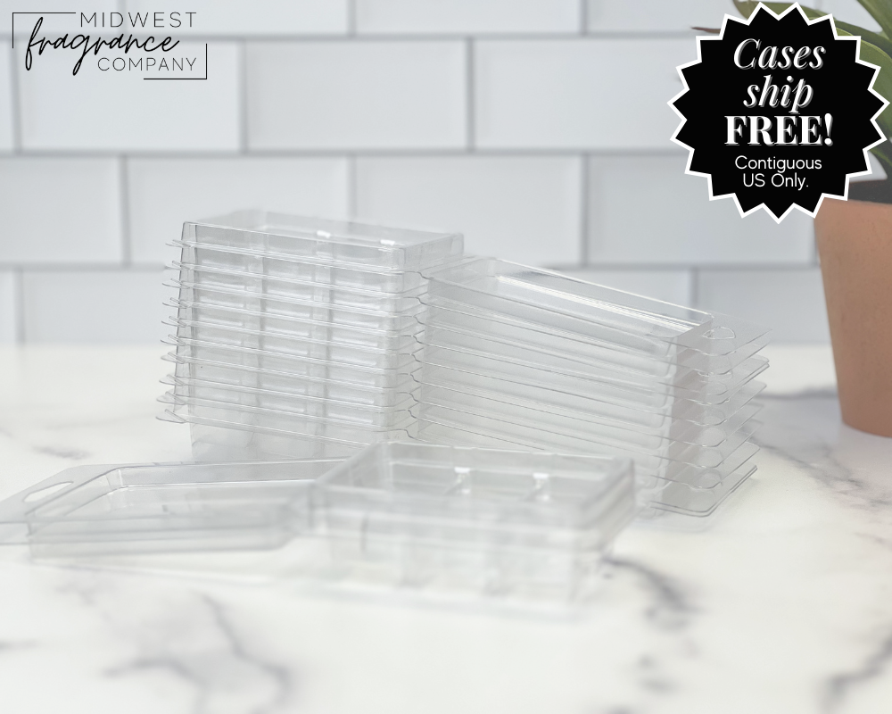 6 Cavity Clamshell Molds | For Wax Melts