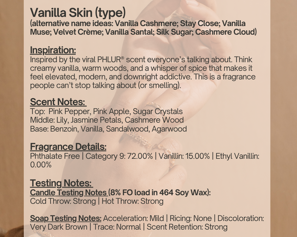 Vanilla Skin (type) - Fragrance Oil