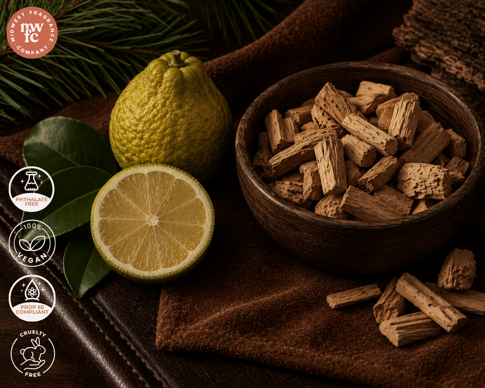 Santal + Suede <br><br> [Previously Bergamot + Sandalwood] - Fragrance Oil