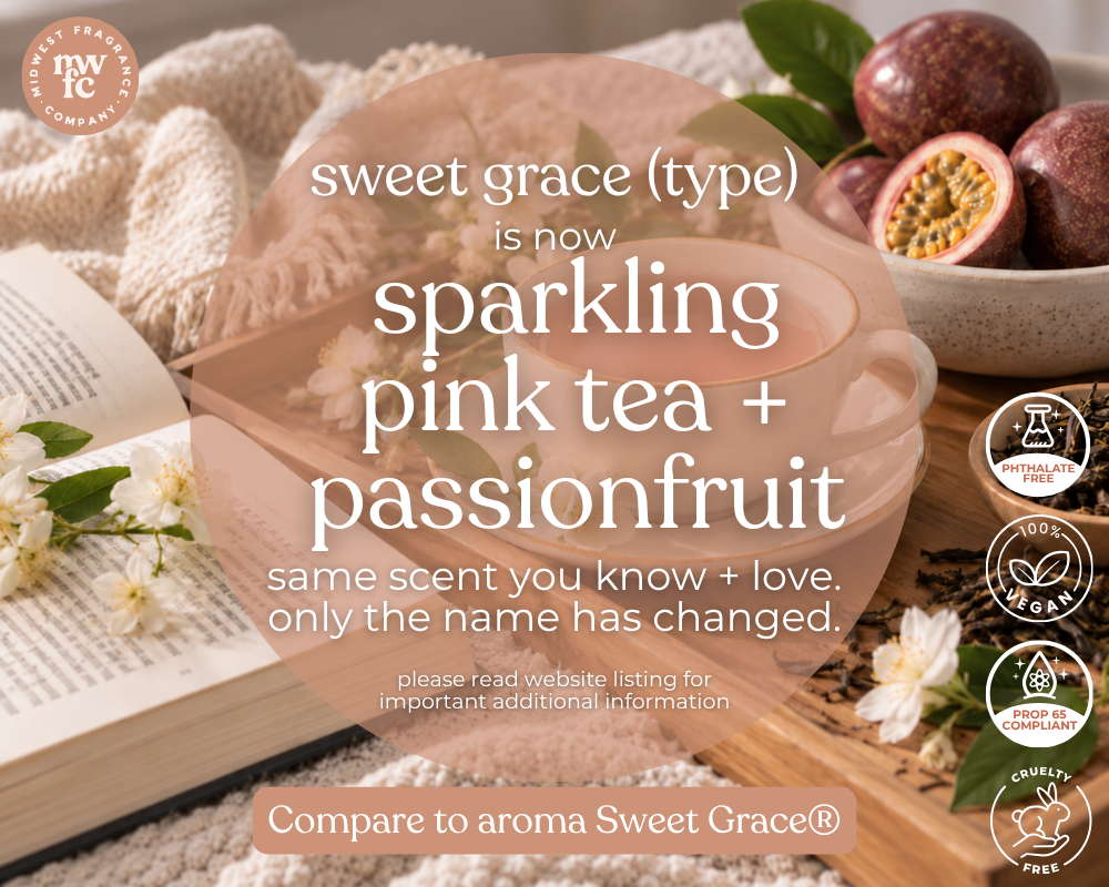Sparkling Pink Tea + Passionfruit - Fragrance Oil | Compare Aroma to Sweet Grace®