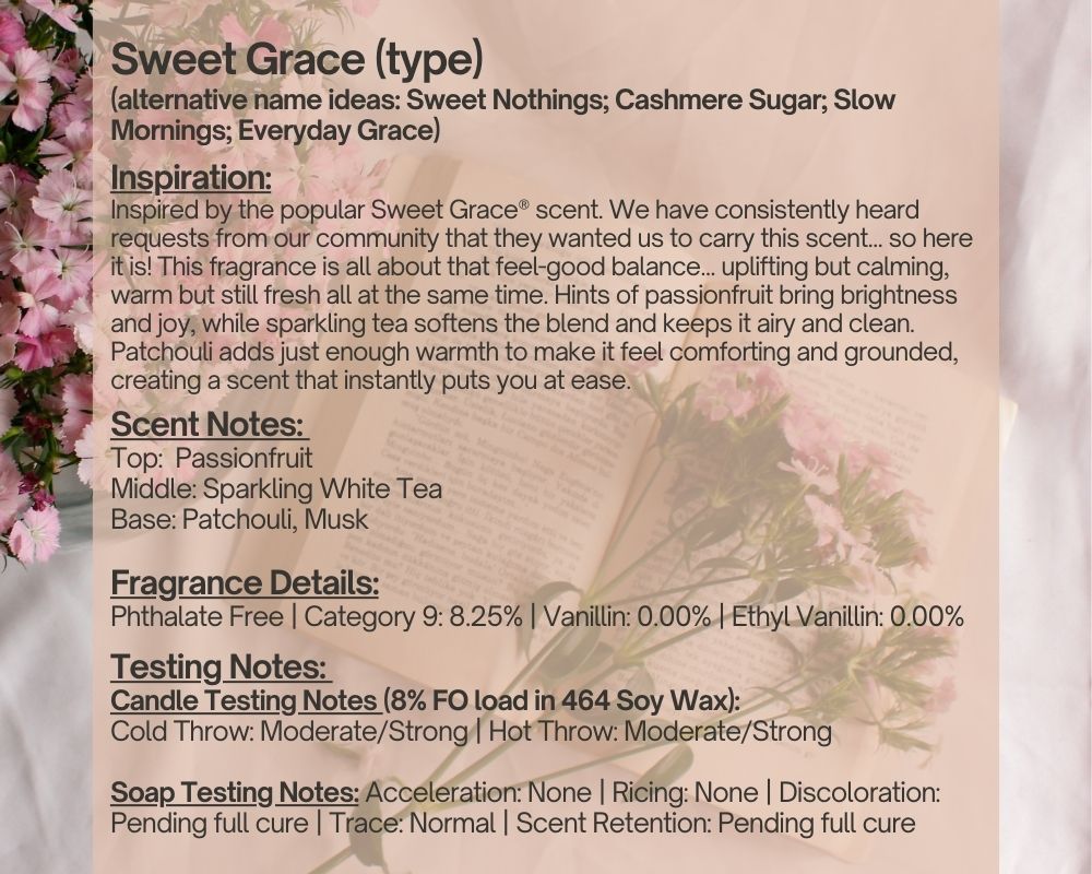 Sweet Grace (type) - Fragrance Oil