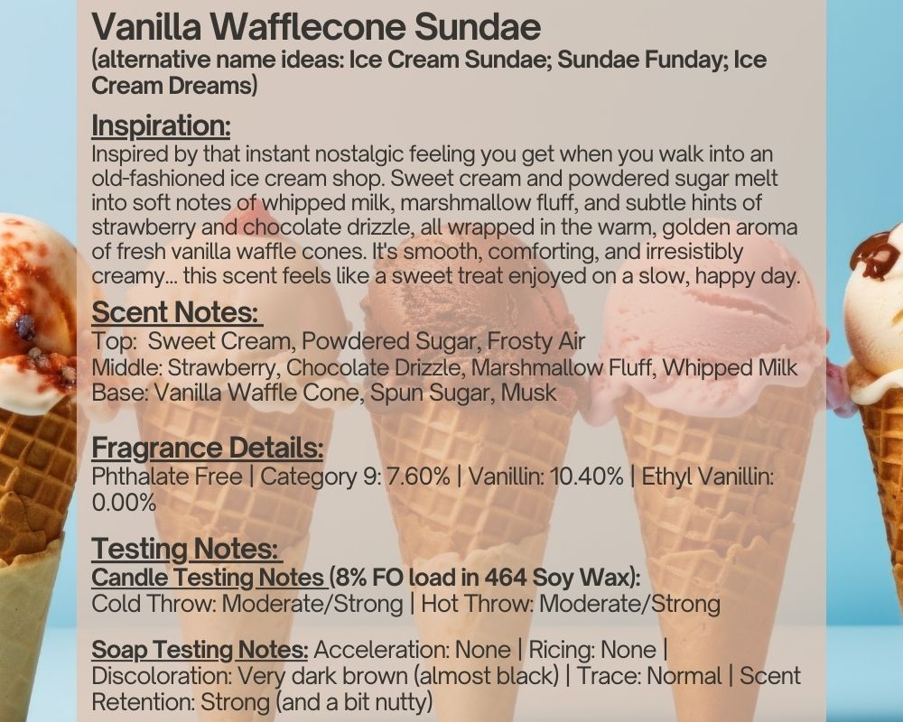 Vanilla Wafflecone Sundae - Fragrance Oil