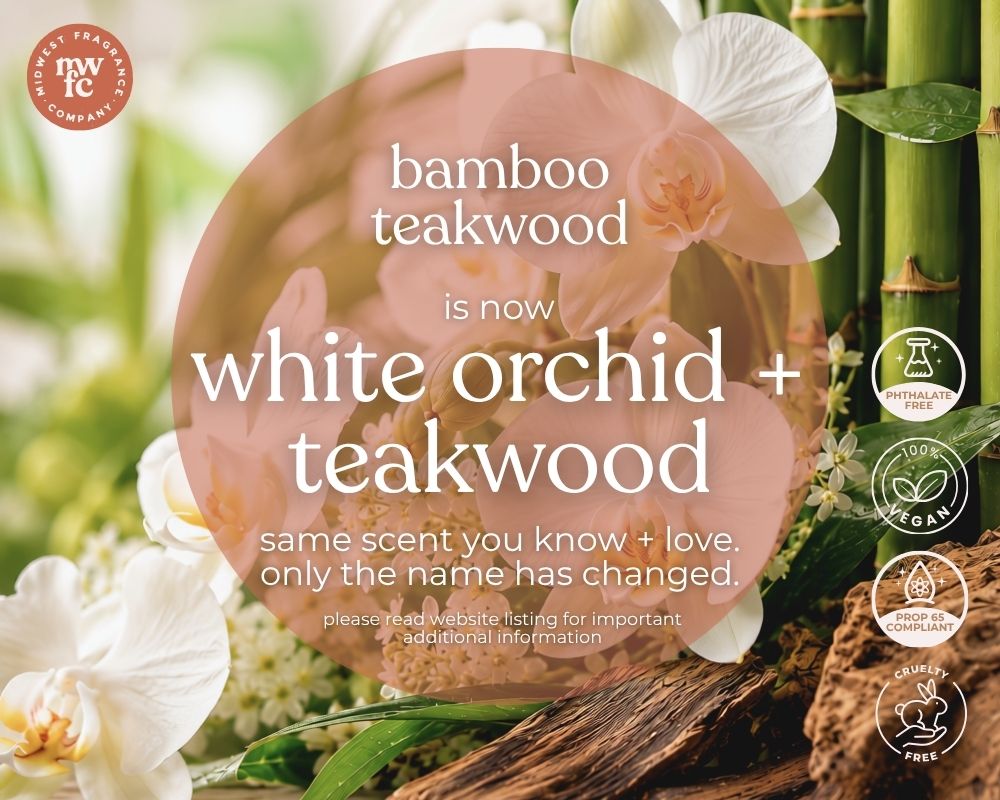 White Orchid + Teakwood <br><br> [Previously known as Bamboo + Teakwood] - Fragrance Oil